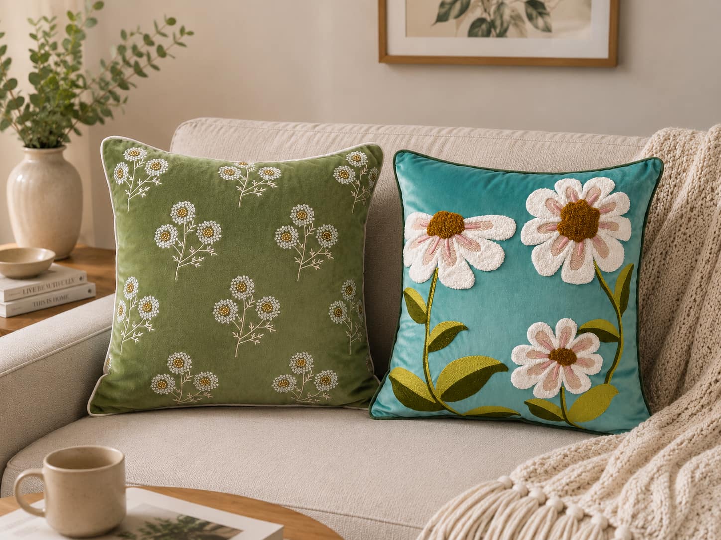 Embroidered cushion covers collection